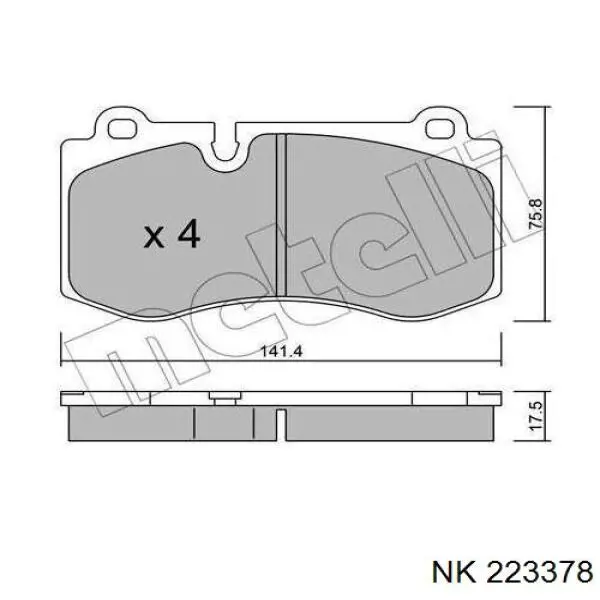 223378 NK Колодки передние