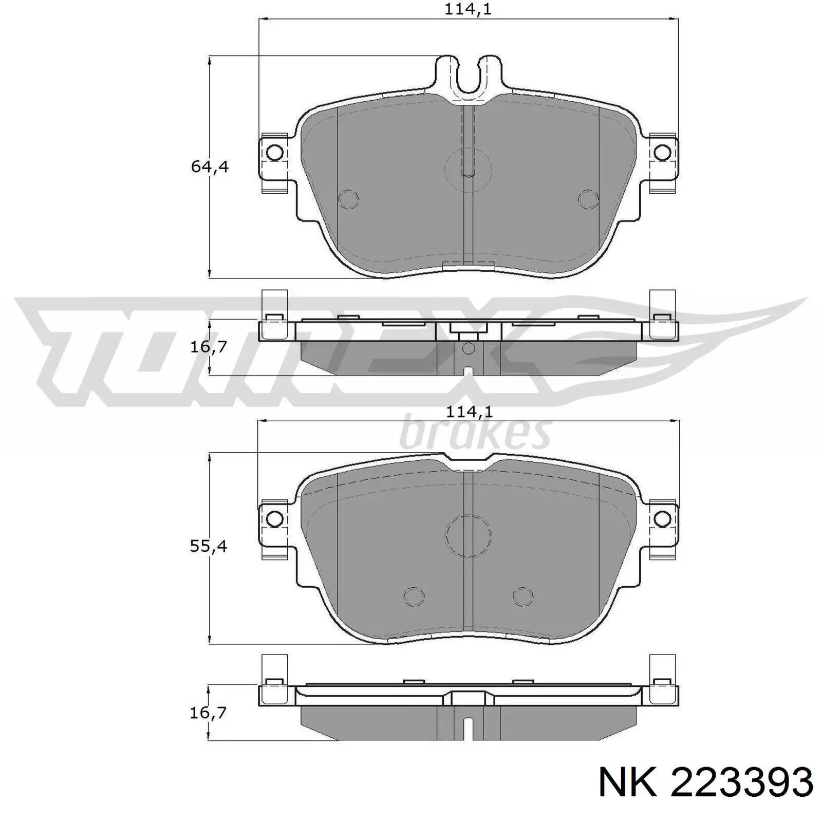 223393 NK Колодки передние
