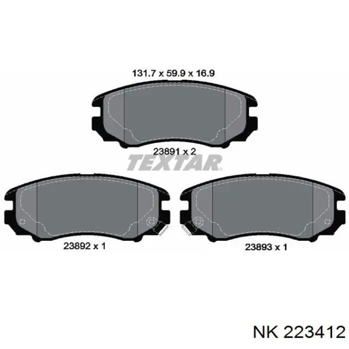 Колодки NK 223412 цена, от 17.38 USD