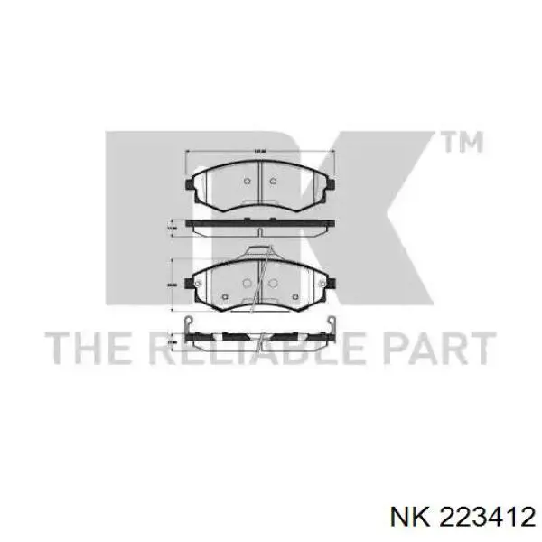 Купить 223412 NK Колодки тормозные