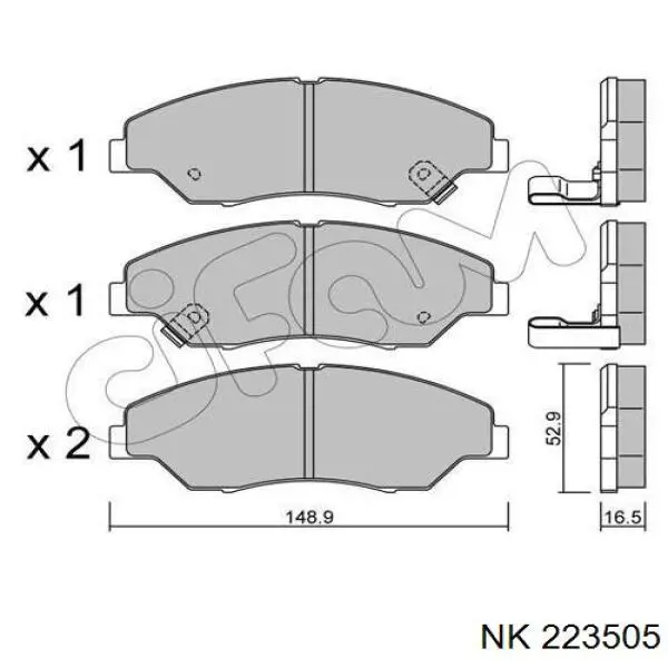 Колодки NK 223505 цена, от 17.52 USD