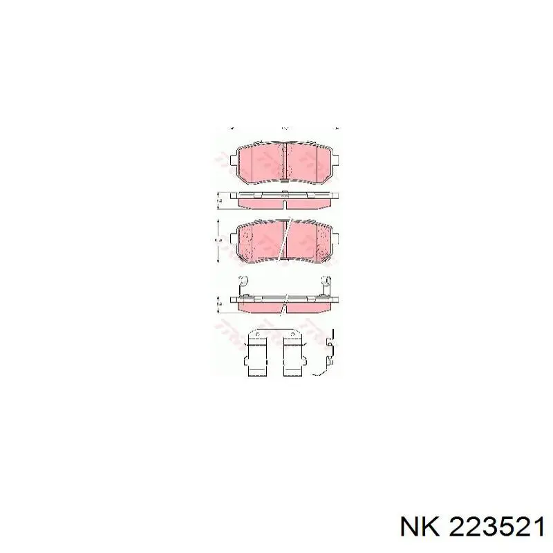 Колодки дисковые  NK 223521 цена, от 18.27 USD