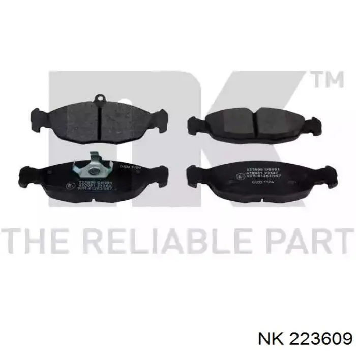 223609 NK колодки тормозные передние дисковые
