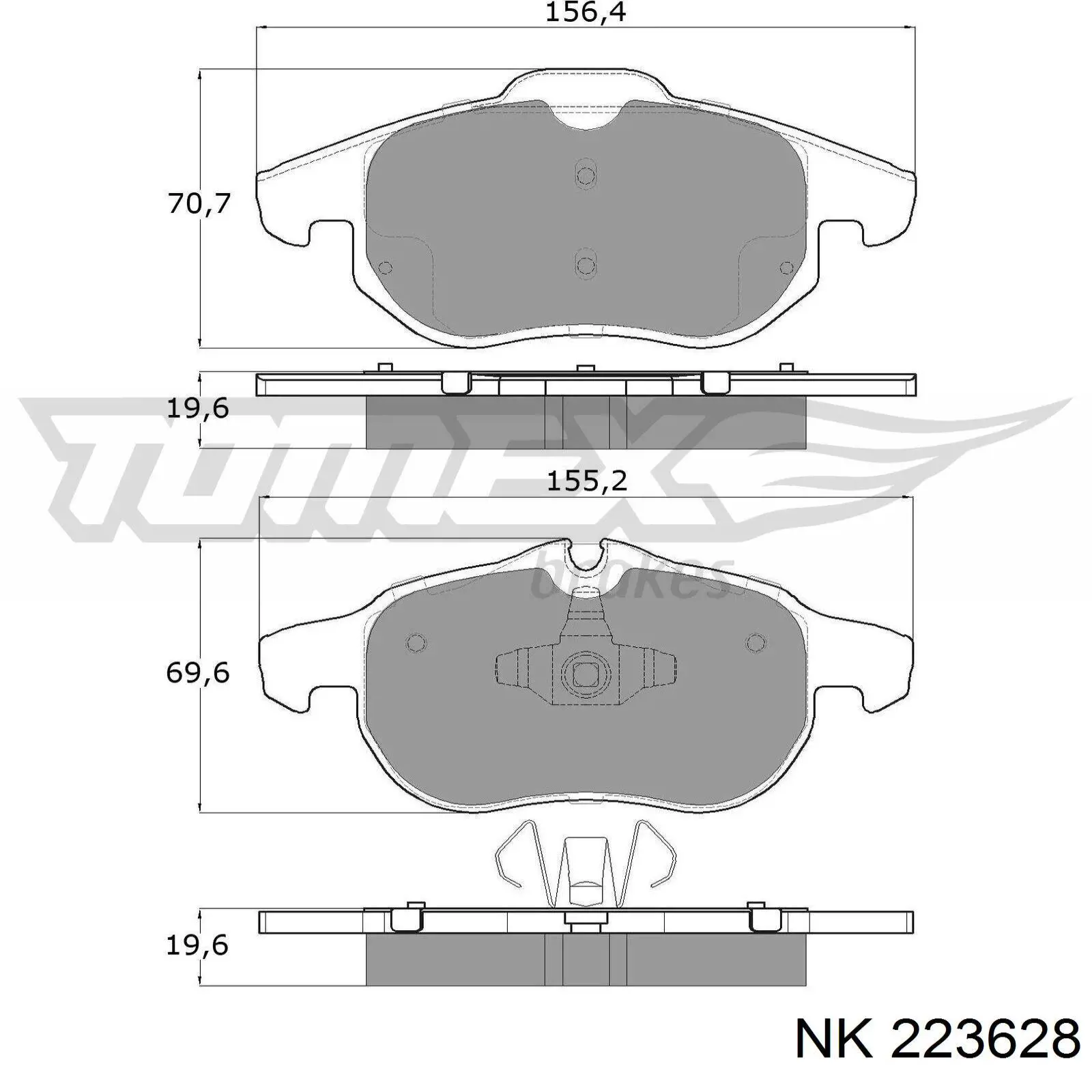 Колодки NK 223628 цена, от 20.08 USD