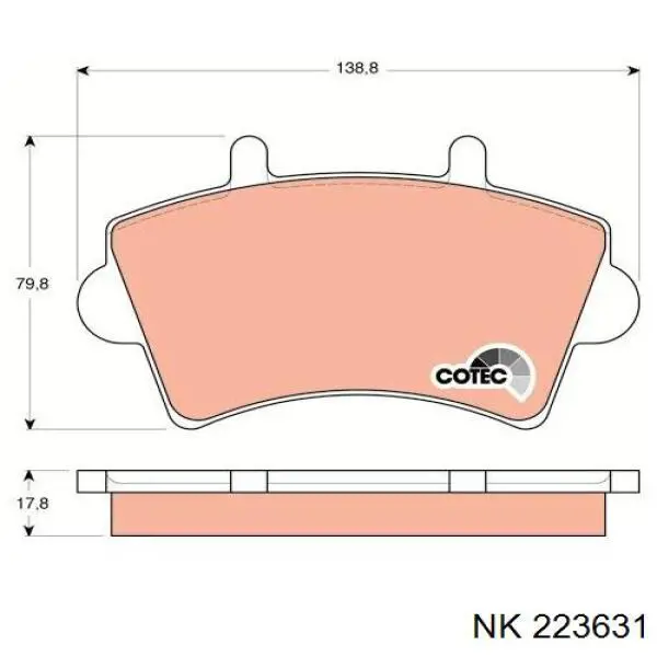 Колодки NK 223631 цена, от 17.05 USD