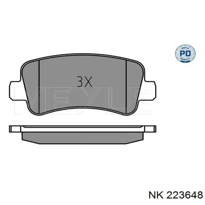Купить 223648 NK Колодки тормозные задние, дисковые