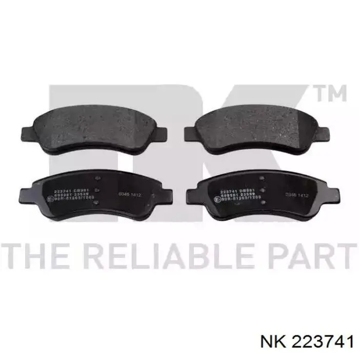 Колодки тормозные передние дисковые NK 223741