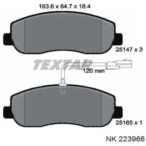 Колодки NK 223966 цена, от 29.98 USD