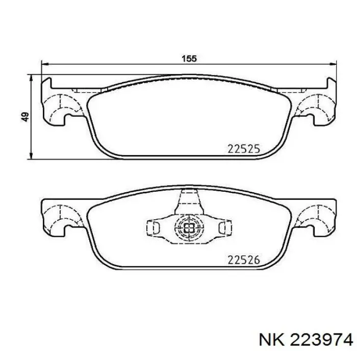 Колодки NK 223974 цена, от 25.29 USD
