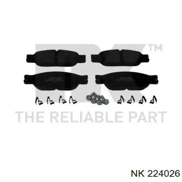 224026 NK колодки тормозные передние дисковые