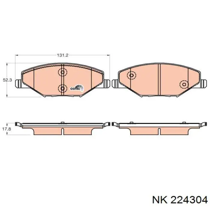 Купить 224304 NK Колодки тормозные