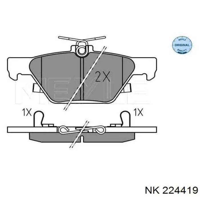 Задние дисковые колодки NK 224419