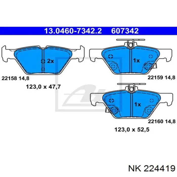 Колодки дисковые  NK 224419 цена, от 27.23 USD