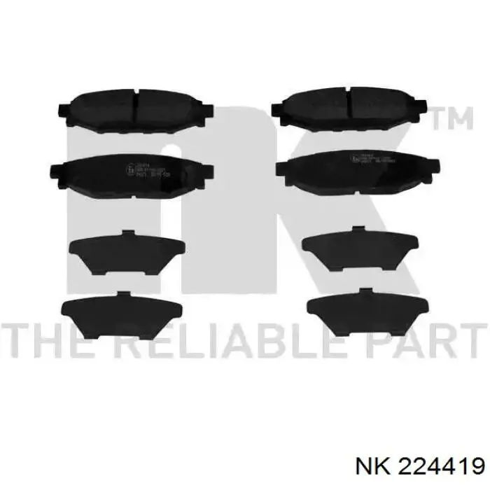 Купить 224419 NK Колодки тормозные задние, дисковые