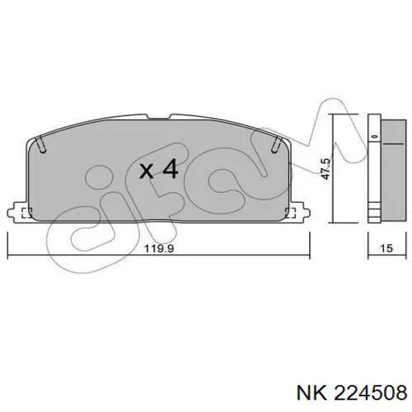 Колодки NK 224508 цена, от 15.90 USD