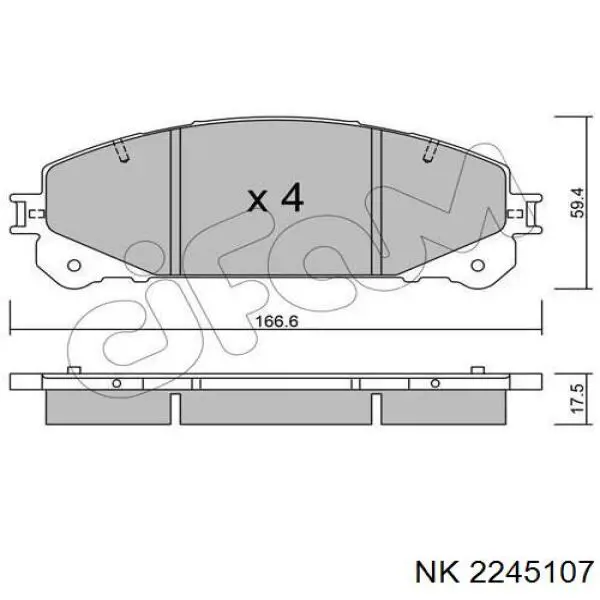Колодки NK 2245107 цена, от 35.52 USD