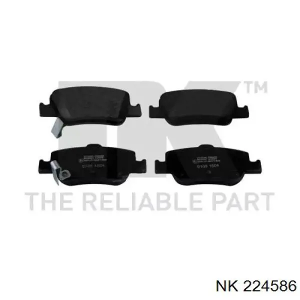 Купить 224586 NK Колодки тормозные задние, дисковые