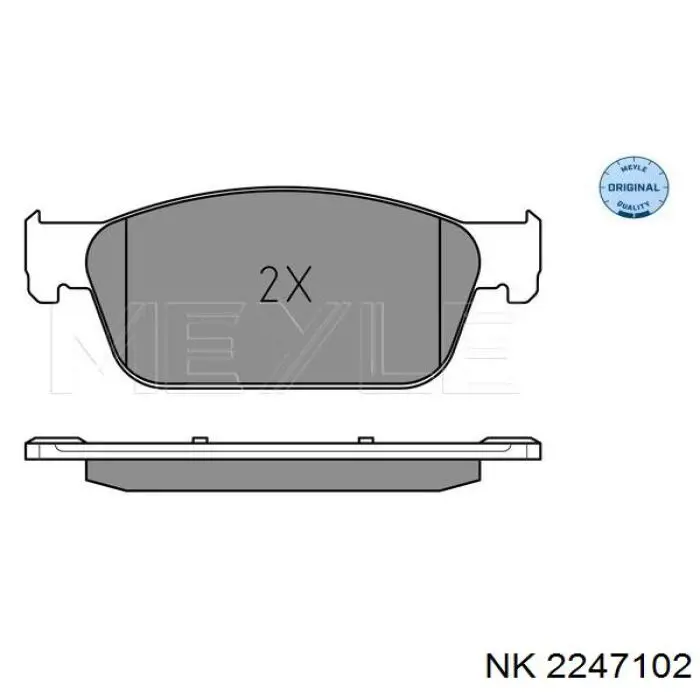 Передние тормозные колодки 2247102 NK