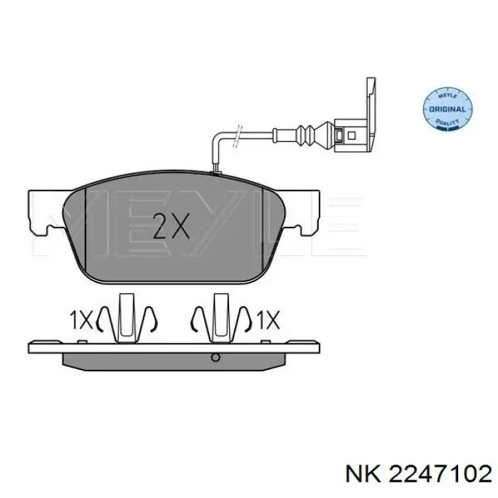 Pastillas de freno delanteras 2247102 NK