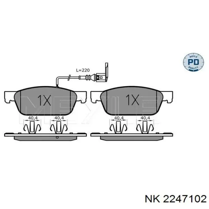 Колодки NK 2247102 цена, от 47.30 USD