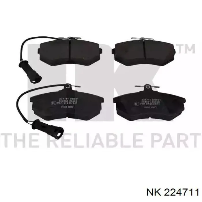 Колодки тормозные передние дисковые NK 224711