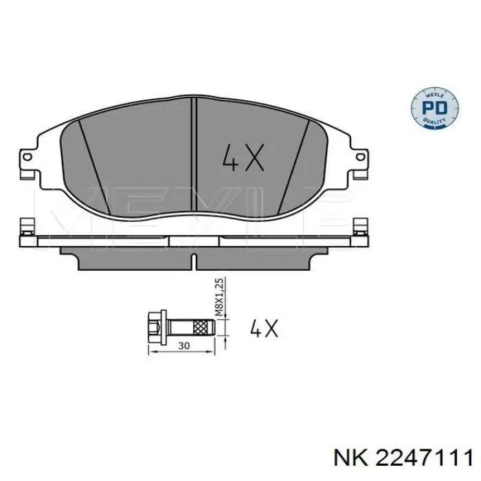 2247111 NK Колодки передние