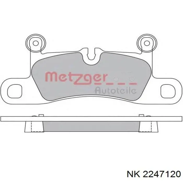 Купить 2247120 NK Колодки тормозные задние, дисковые