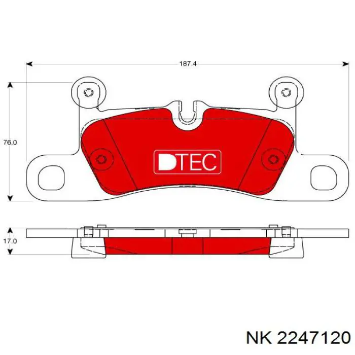 Колодки дисковые  NK 2247120 цена, от 39.99 USD