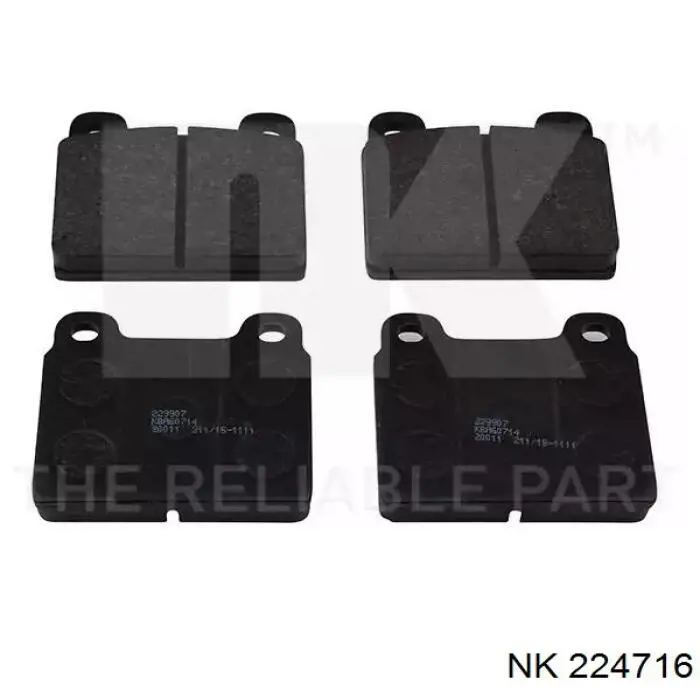 224716 NK Колодки передние