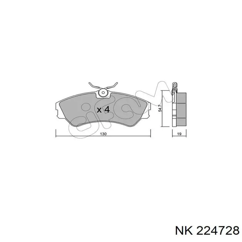 Тормозные колодки NK 224728