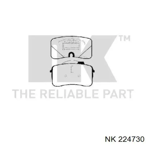 224730 NK колодки тормозные передние дисковые