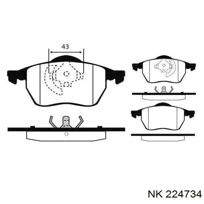 Купить 224734 NK Колодки тормозные