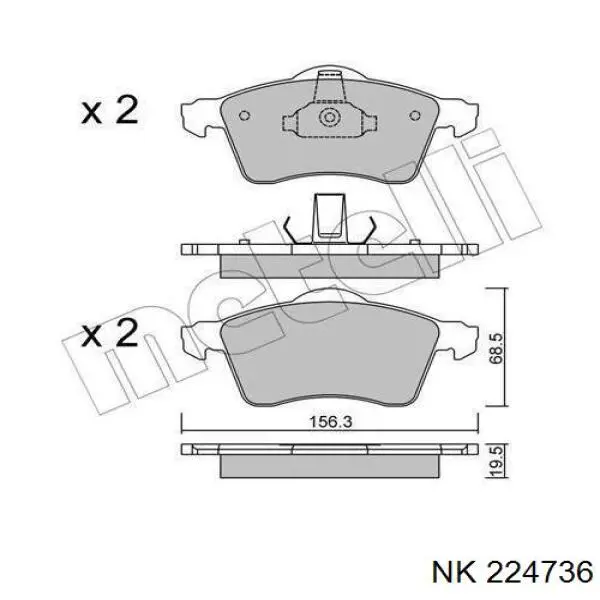Колодки NK 224736 цена, от 19.73 USD