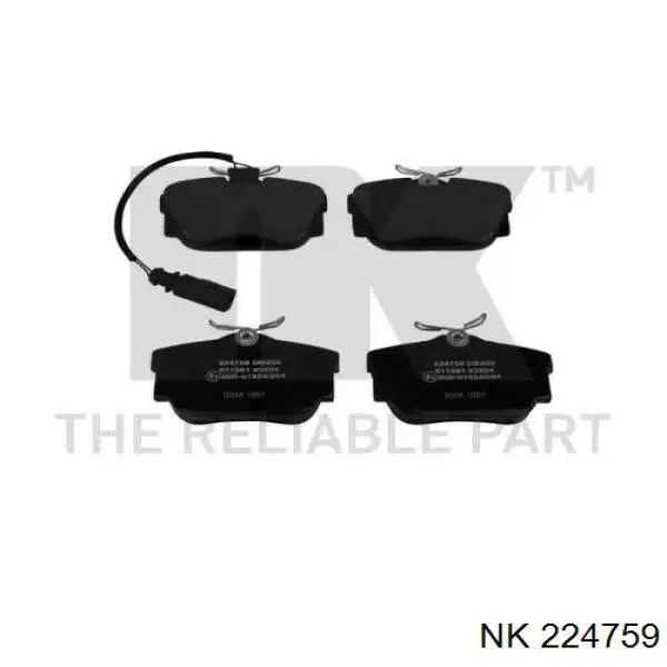Купить 224759 NK Колодки тормозные задние, дисковые