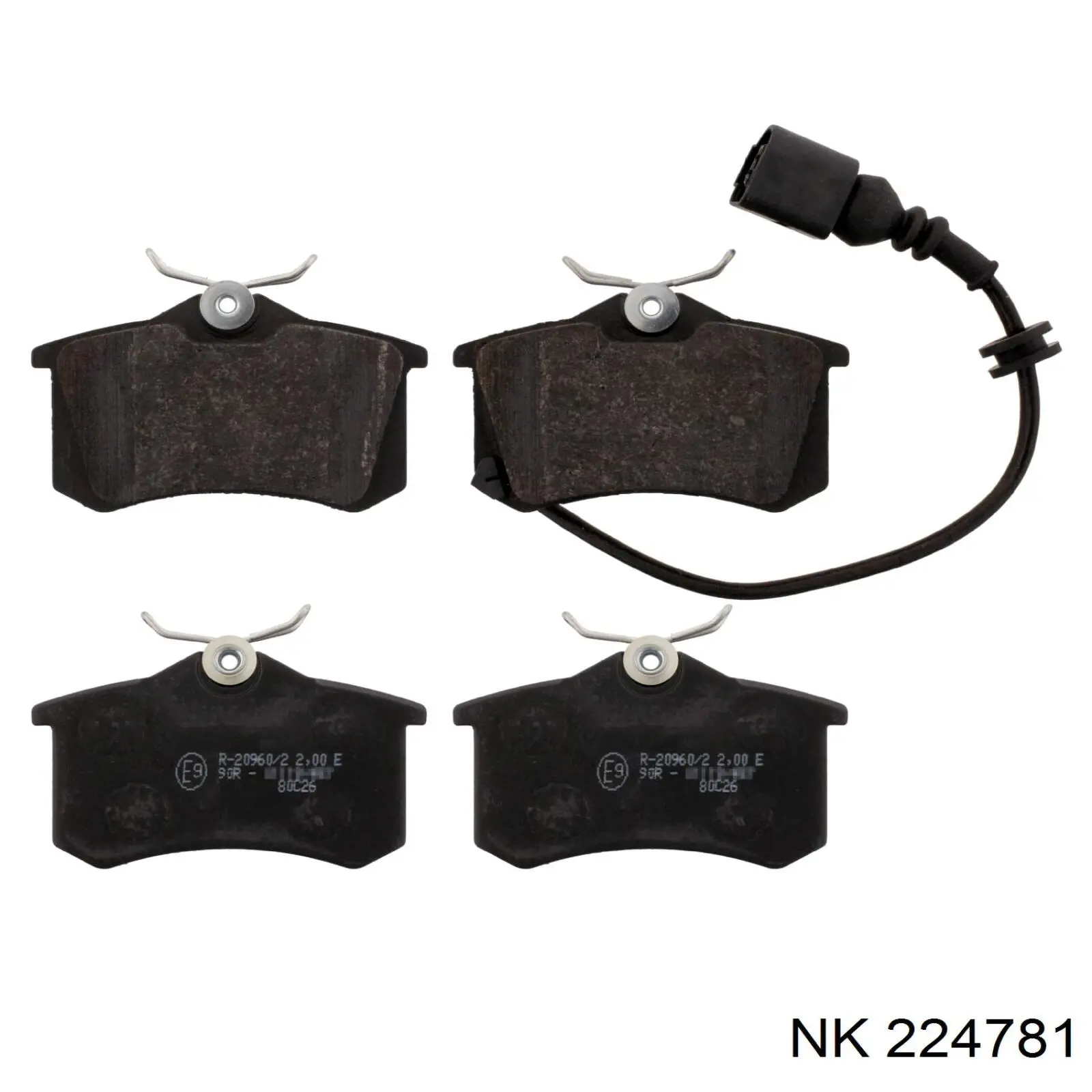 Купить 224781 NK Колодки тормозные задние, дисковые