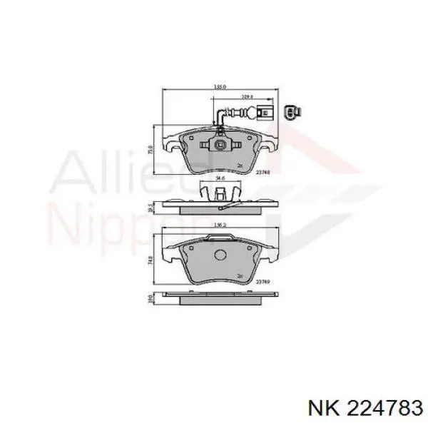 224783 NK Колодки передние