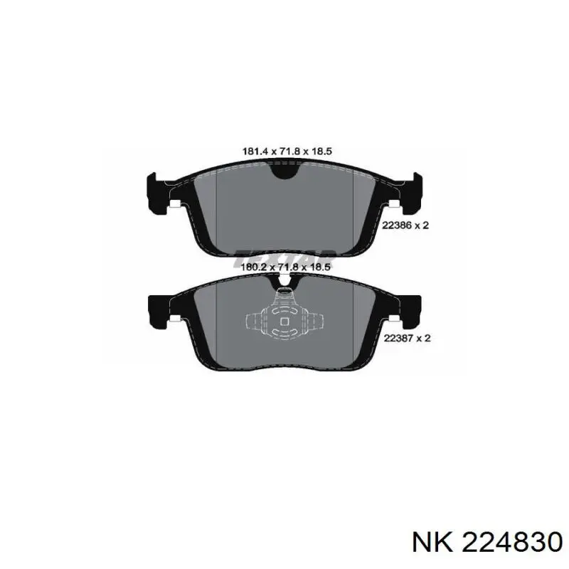 Купить 224830 NK Колодки тормозные