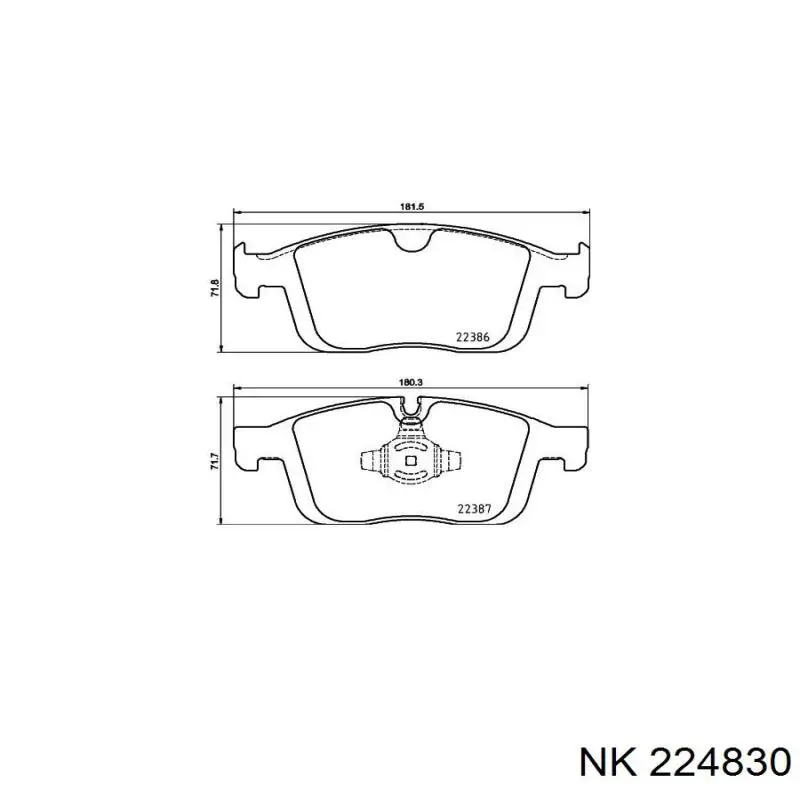 224830 NK Колодки передние