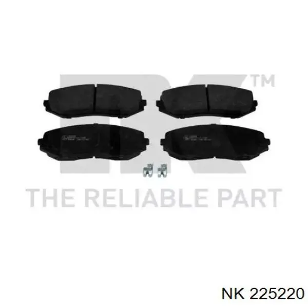 225220 NK колодки тормозные передние дисковые