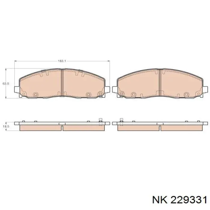 Купить 229331 NK Колодки тормозные