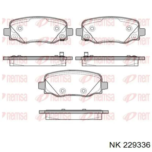 Задние дисковые колодки NK 229336