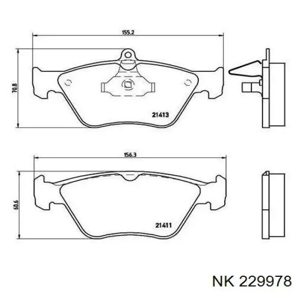 Купить 229978 NK Колодки тормозные