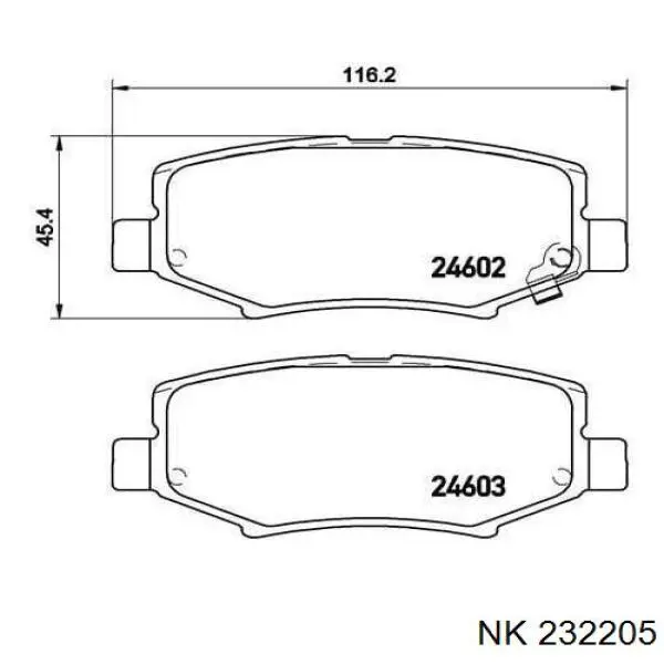 Защита тормозного диска переднего левого 232205 NK