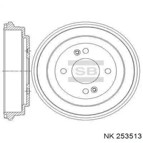 Барабан тормозной задний Blue Print ADBP470024 цена, от 35.28 USD
