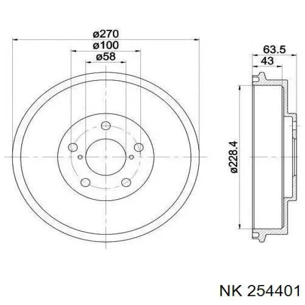 Задний барабан NK 254401