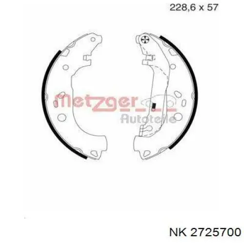 Барабанные колодки NK 2725700