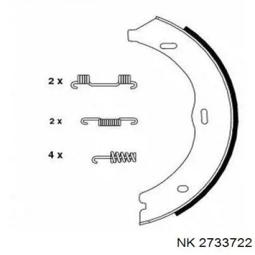 Колодки стояночного тормоза NK 2733722