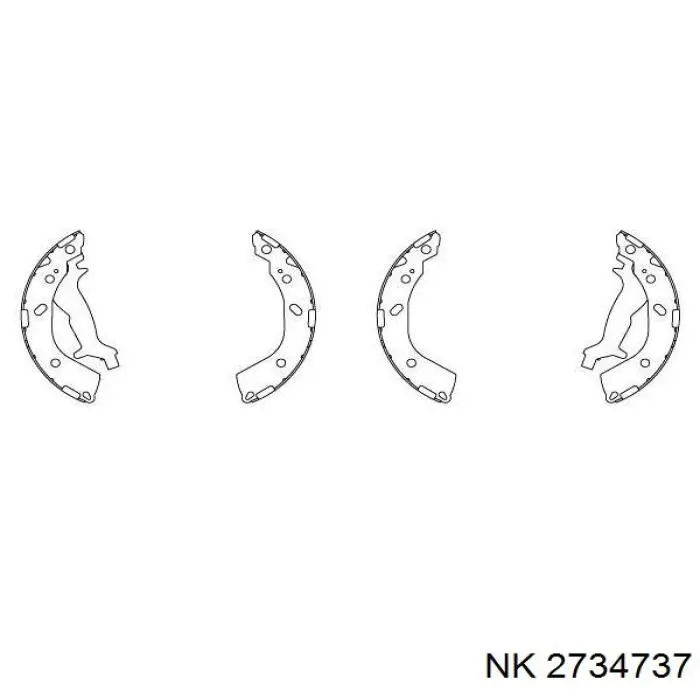 Купить 2734737 NK Задние барабанные тормозные колодки