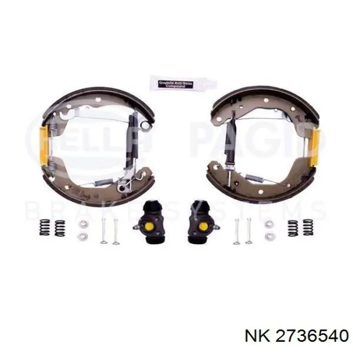 Тормоза рабочие задние ножные и тормозные барабаны NK 2736540 цена, от 14.09 USD