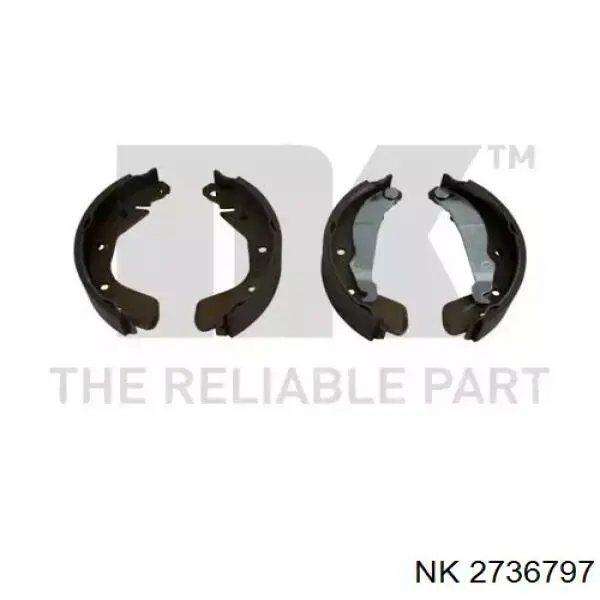 2736797 NK колодки тормозные задние барабанные, в сборе с цилиндрами, комплект